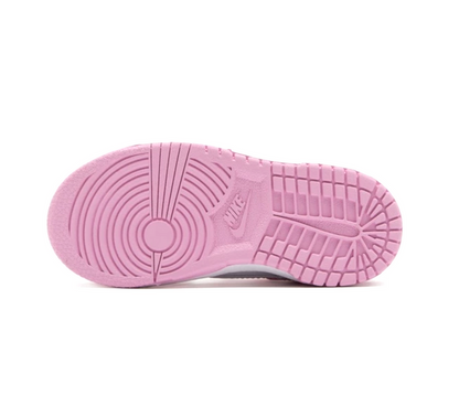 Kids Nike Dunk Low (White/Soft Pink)