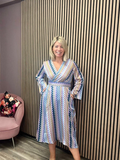 KIELY KIMONO WRAP DRESS (LILAC)