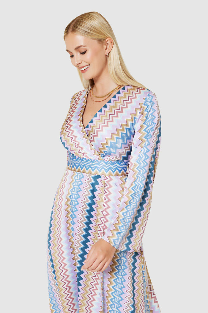 KIELY KIMONO WRAP DRESS (LILAC)
