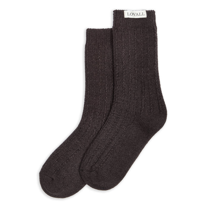 Knitted Socks - Black Coffee