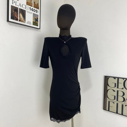 Lace Cutout Bodycon Skirt