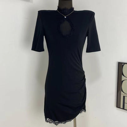 Lace Cutout Bodycon Skirt