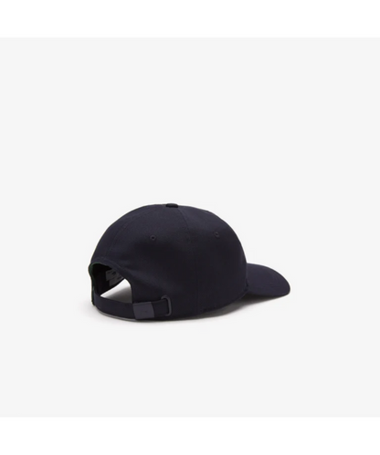 Lacoste Unisex Twill Quilted Croc Badge Cap (Navy Blue)