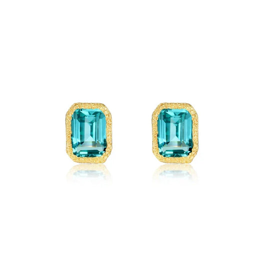 Lafonn 2.12 CTW Light Blue Fancy Lab-Grown Sapphire Solitaire Stud Earrings