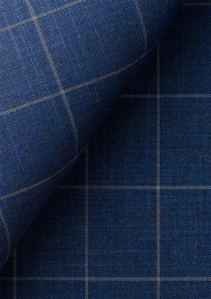 Lapis Blue Windowpane Vest - SARTORO