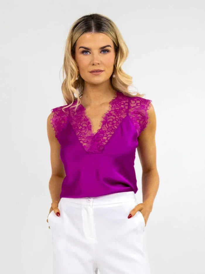 LAUREN CAMI TOP (MAGENTA)