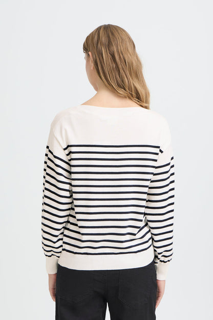 Lexi Jumper (White/Stripes)