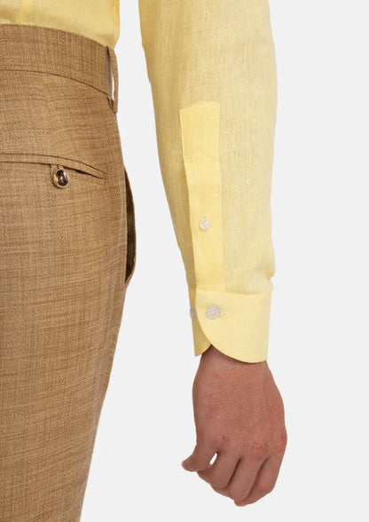 Light Yellow Linen Shirt - SARTORO