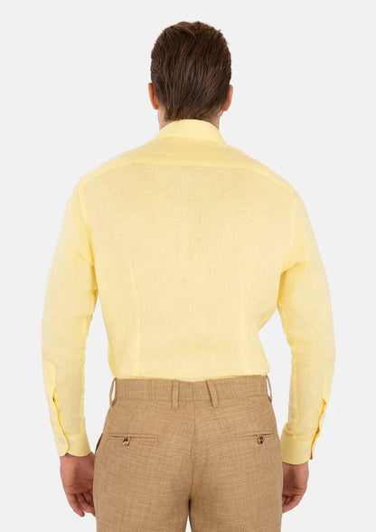 Light Yellow Linen Shirt - SARTORO