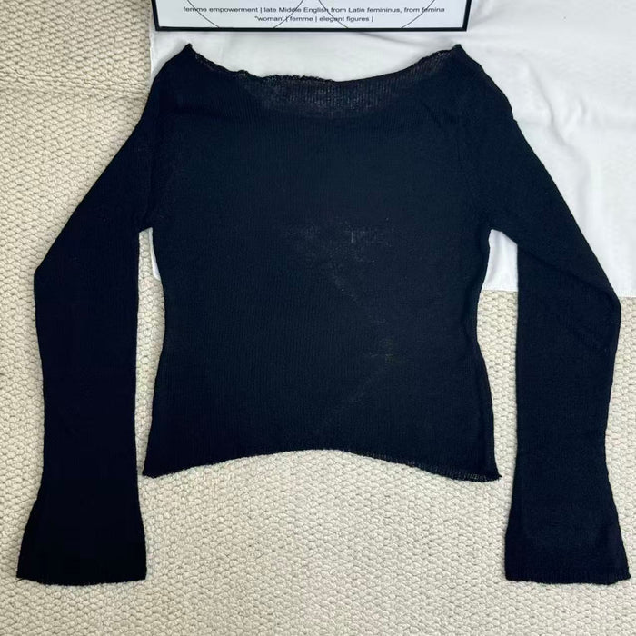 Lightweight Crew-Neck Knit Sweater