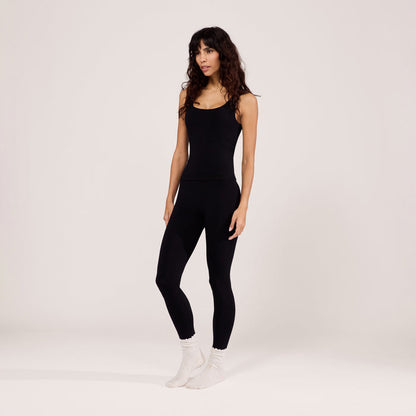 Lightweight Everyday High Waisted Leggings - Black