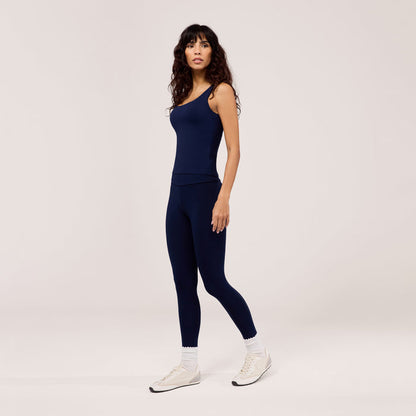 Lightweight Everyday High Waisted Leggings - Navy