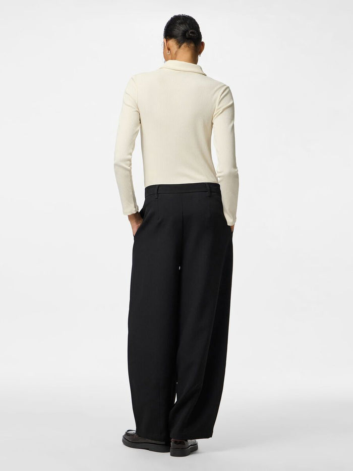 Livia Barrel Leg Pants (Black)