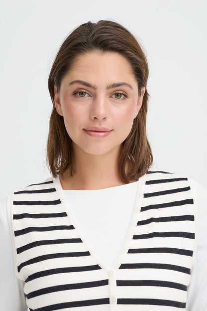 Lola Waistcoat (White/Total Eclipse)