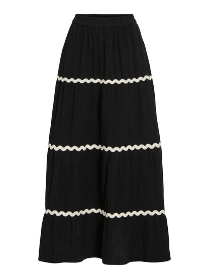 Manda High Waisted Maxi Skirt (Black Beauty)