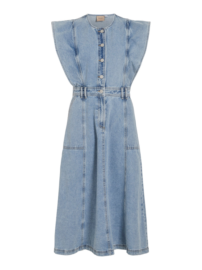 Marlin Midi Denim Dress (Light Blue Denim)