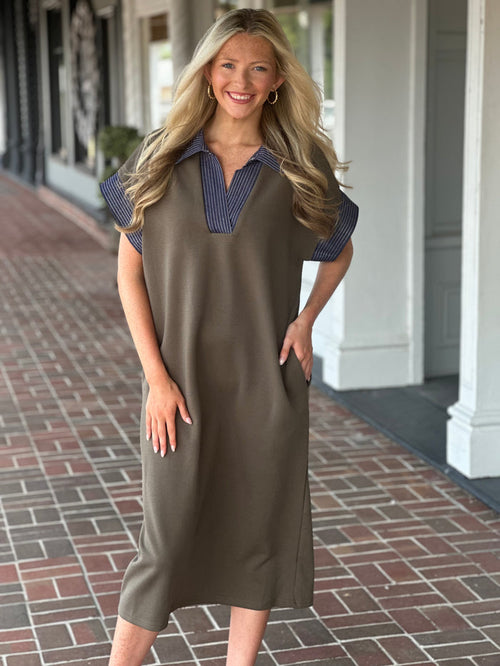 Meant For More Maxi Dress in Olive Green
