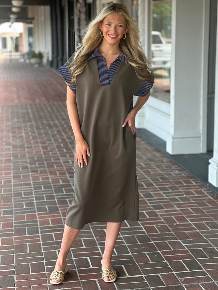 Meant For More Maxi Dress in Olive Green