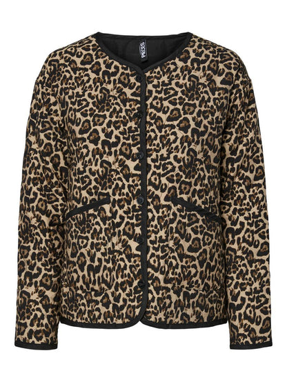 Mel Quilted Jacket (Silver Mink/Leo)