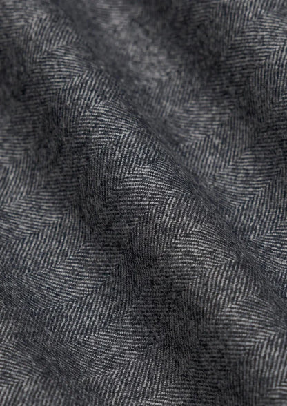 Mid Grey Herringbone Flannel Pants - SARTORO