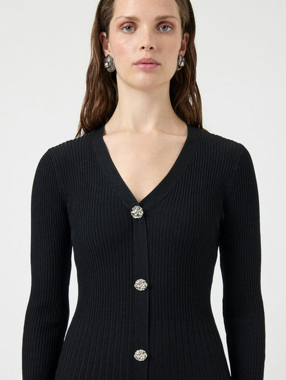 Mikla Long Knit Dress (Black)
