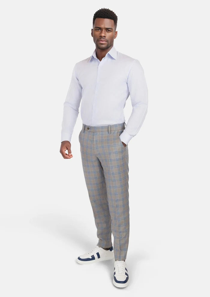 Milano Grey Checked Pants - SARTORO