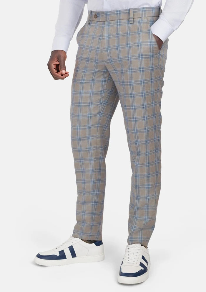 Milano Grey Checked Pants - SARTORO