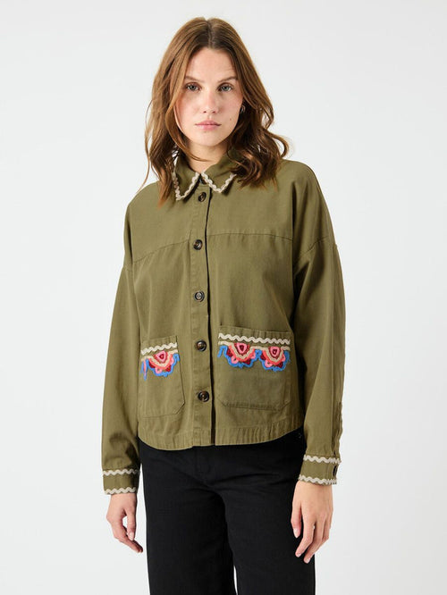 Mirra Embroidered Jacket (Capulet Olive)