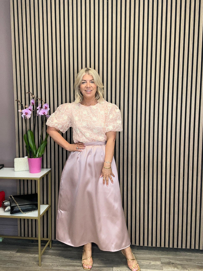 Neasa Puff Sleeve Top (Rose)