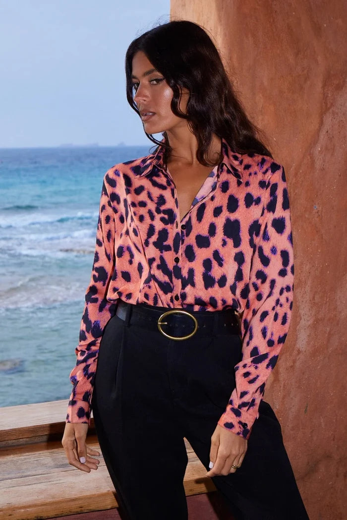 Nevada Shirt (Plorange Leopard)