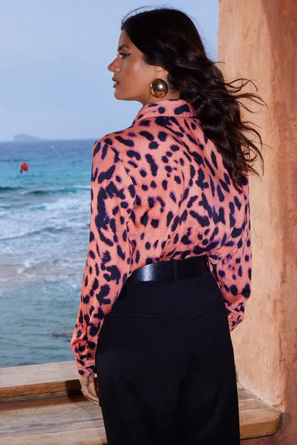 Nevada Shirt (Plorange Leopard)