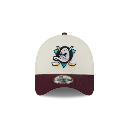New Era Anaheim Ducks 9Forty A-Frame Cap (White/Burgundy)