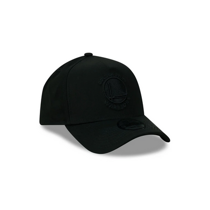 New Era Golden State Warriors 9Forty A-Frame Cap (Black/Black)