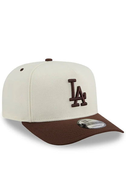 New Era L.A Dodgers 9Fifty A-Frame SnapBack Cap (White/Chocolate)