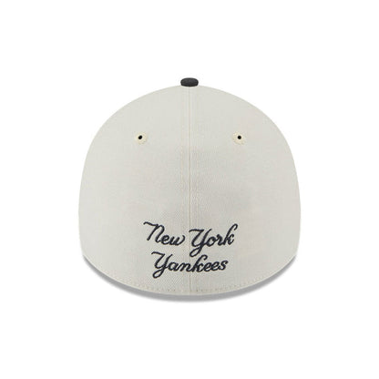 New Era N.Y Yankees 39Thirty A-Frame Stretch Fit Cap (Cream/Graphite)