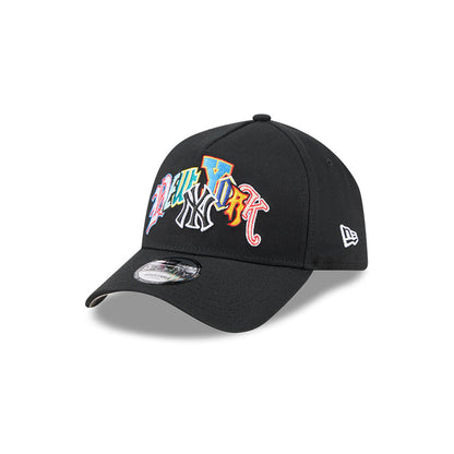 New Era N.Y Yankees 9Forty A-Frame Cap (Black-Multi)