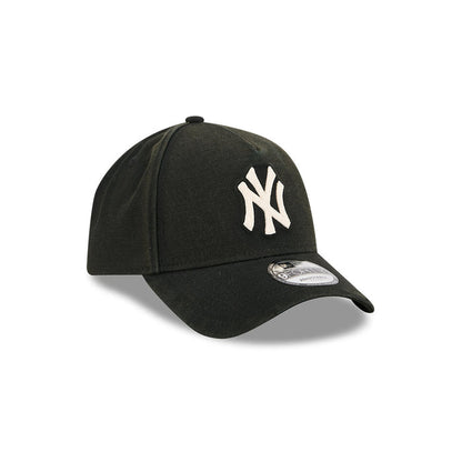 New Era N.Y Yankees 9Forty A-Frame Cap (Washed Canvas Black)