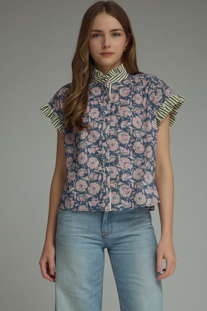 Nothing But High Hopes Navy Floral Top