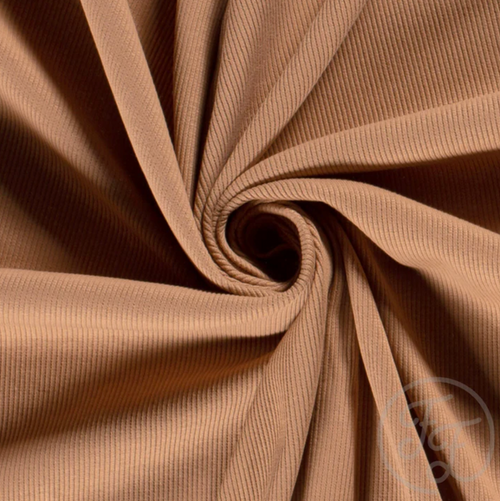 Nutmeg Uni Baby Rib - Family Fabrics B.V.