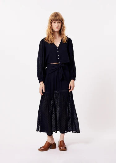 NYDIA BLOUSE (NAVY)