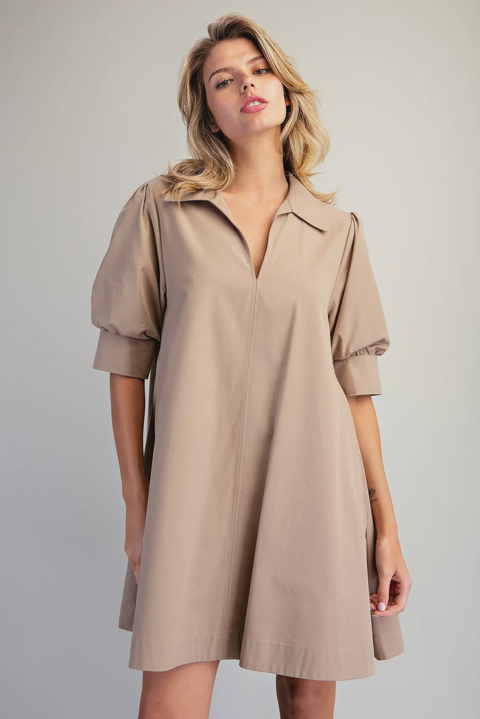 On The Go Mini Dress in Coco