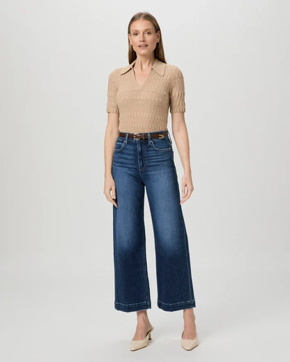 Paige Denim Anessa 27" Wide Leg Jean in Foreign Film