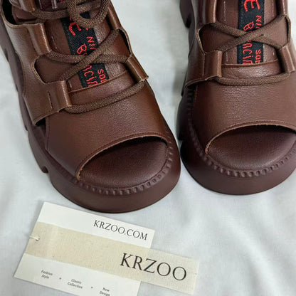 Pasta high-top Roman sandals