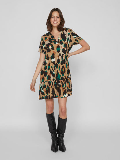 PAYA V NECK DRESS (ULTRAMARINE GREEN)