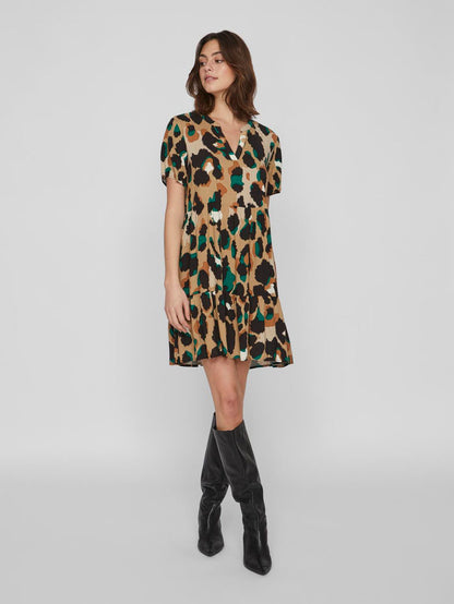 PAYA V NECK DRESS (ULTRAMARINE GREEN)