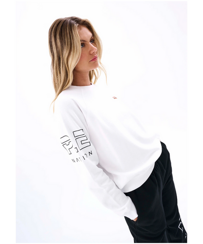P.E Nation Moneyball Sweater (Optic White)