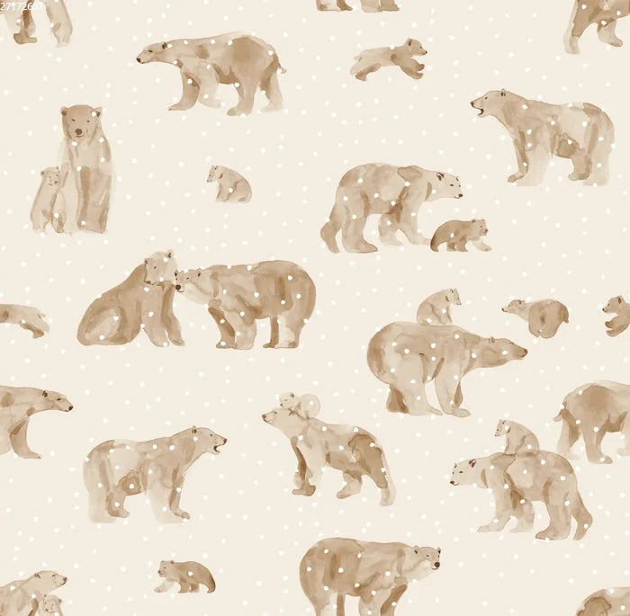 Polar Bear Snow Almond - Family Fabrics B.V.