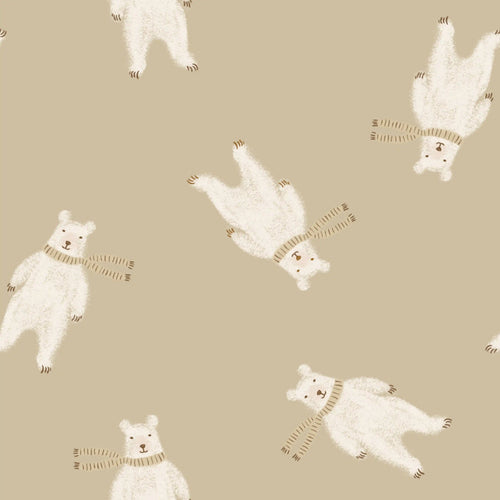 Polar Bears Pistache Big - Family Fabrics B.V.