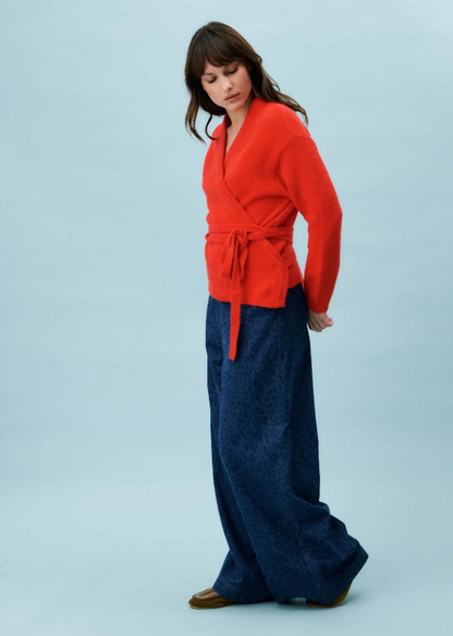 Pontia Wrap Cardigan (Red)