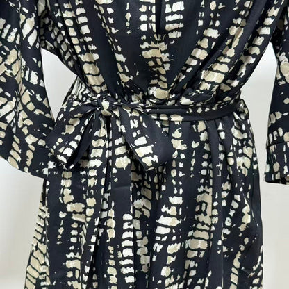 Printed Loose-Fit Satin Wide-Leg Jumpsuit